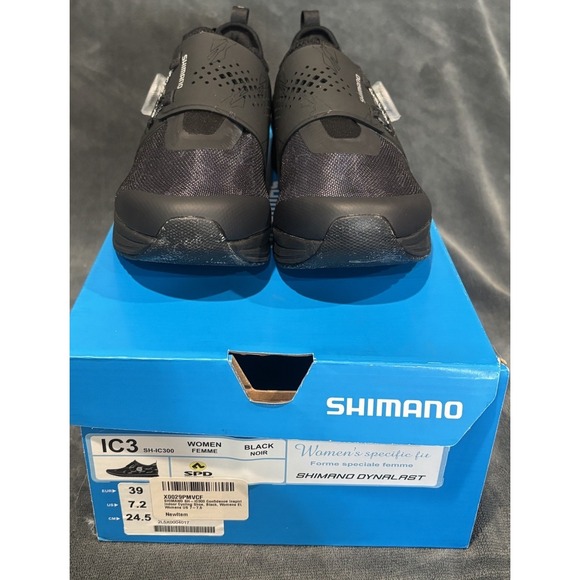 Shimano SH-IC300W Indoor Spin Cycling Shoes SPD BOA Womens EU 39 US 7.2 Black - Picture 2 of 10